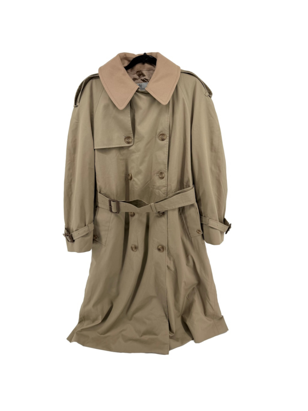 Vintage Aquascutum Trench Coat Mens 40R Beige Belted Removable Liners All Season